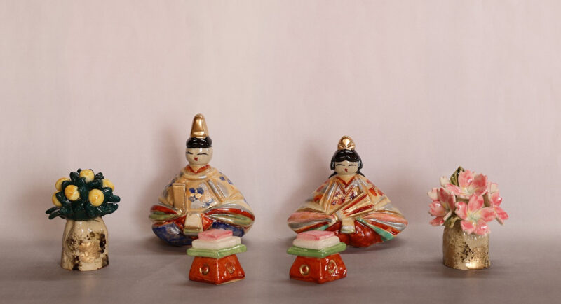 古都木目込雛・桜・橘・菱餅